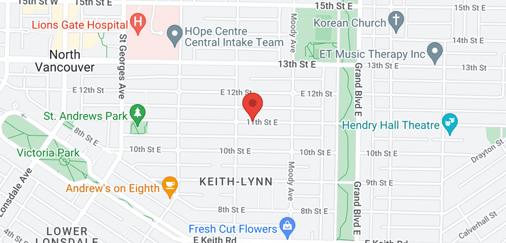 map of 418 E 11TH STREET